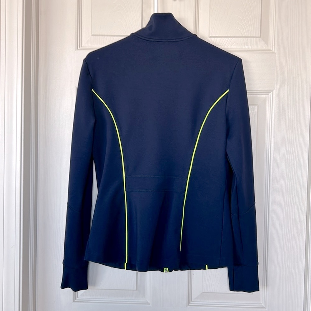 NYGARD Fitted Stretch Zip Up Jacket Navy Blue SzM - Picture 4 of 11